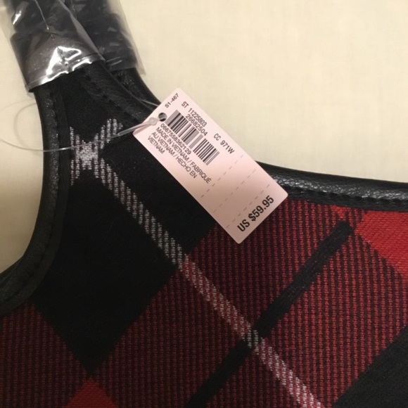 VICTORIA'S SECRET Limited Edition Red Plaid Tote Bag - Picture 5 of 11